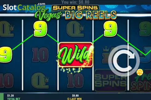 Οθόνη4. Super Spins Vegas Big Reels Κουλοχέρης 
