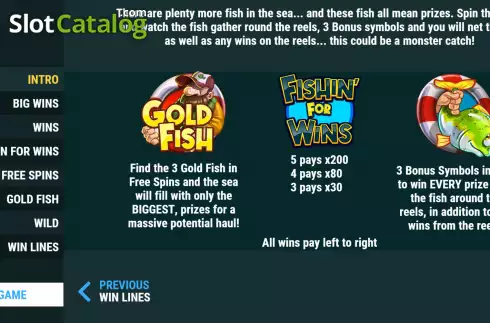 Οθόνη5. Fishin' For Wins Κουλοχέρης