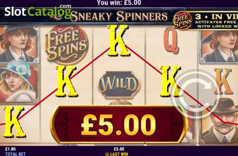 Οθόνη3. Sneaky Spinners Κουλοχέρης 