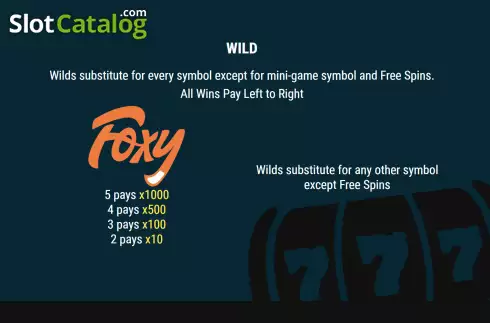Οθόνη7. Foxy Big Money Vegas Κουλοχέρης 