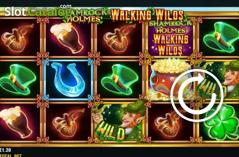 Οθόνη2. Shamrock Holmes Walking Wilds Κουλοχέρης