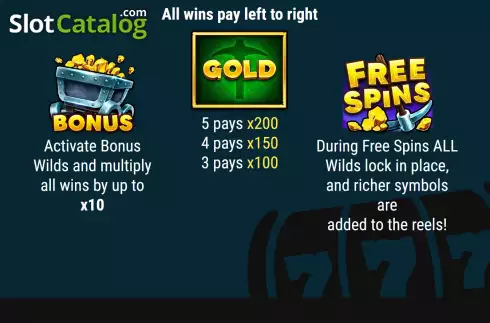Οθόνη9. Wild Gold (Slot Factory) Κουλοχέρης 