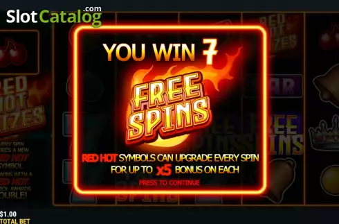 Οθόνη5. Red Hot Prizes Κουλοχέρης