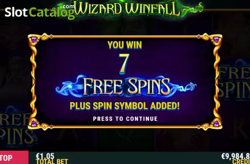 Οθόνη6. Wizard WinFall Κουλοχέρης