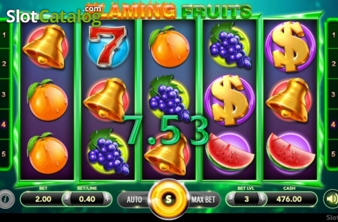 Οθόνη4. Flaming Fruits (SlotVision) Κουλοχέρης 