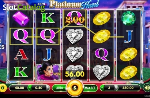 Οθόνη4. Platinum Heart Κουλοχέρης 