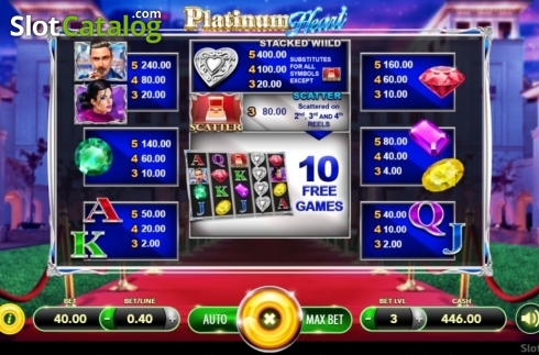 Οθόνη6. Platinum Heart Κουλοχέρης 