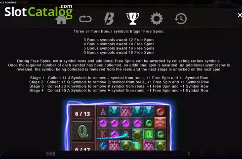 Οθόνη7. Merlins Fortune Κουλοχέρης