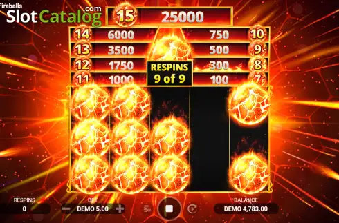 Οθόνη3. Blazing Fireballs Κουλοχέρης