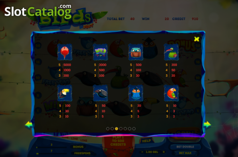Οθόνη7. Birds Slot Κουλοχέρης