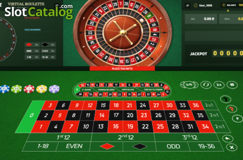 Οθόνη2. Virtual Roulette (Smartsoft Gaming) Κουλοχέρης