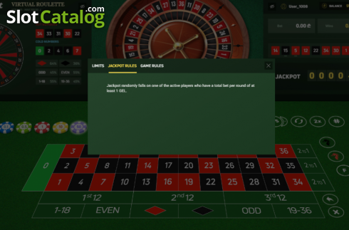 Οθόνη6. Virtual Roulette (Smartsoft Gaming) Κουλοχέρης