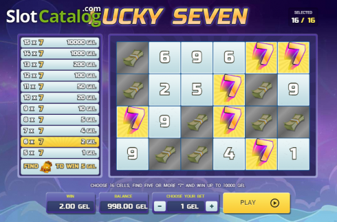Οθόνη3. Lucky Seven Κουλοχέρης