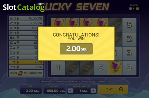 Οθόνη4. Lucky Seven Κουλοχέρης