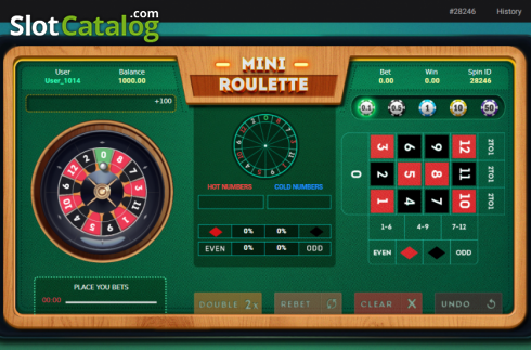 Οθόνη2. Mini Roulette (Smartsoft Gaming) Κουλοχέρης