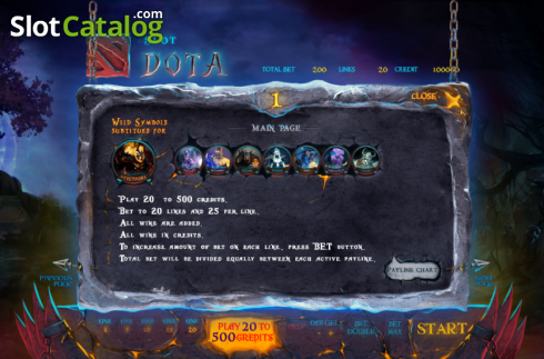 Οθόνη5. Dota Slot Κουλοχέρης 
