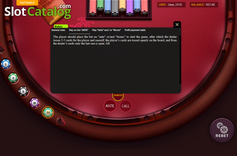 Οθόνη6. Caribbean Poker (Smartsoft Gaming) Κουλοχέρης 
