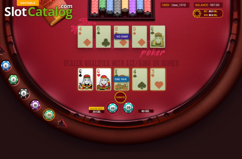Οθόνη3. Caribbean Poker (Smartsoft Gaming) Κουλοχέρης 