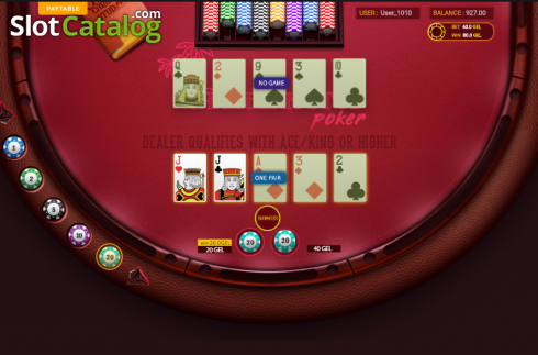 Οθόνη4. Caribbean Poker (Smartsoft Gaming) Κουλοχέρης 