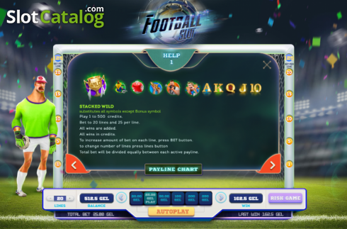 Οθόνη5. Football Slot (Smartsoft Gaming) Κουλοχέρης