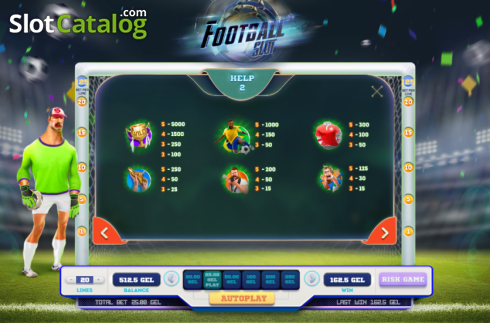 Οθόνη6. Football Slot (Smartsoft Gaming) Κουλοχέρης