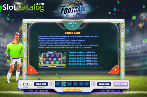 Οθόνη9. Football Slot (Smartsoft Gaming) Κουλοχέρης