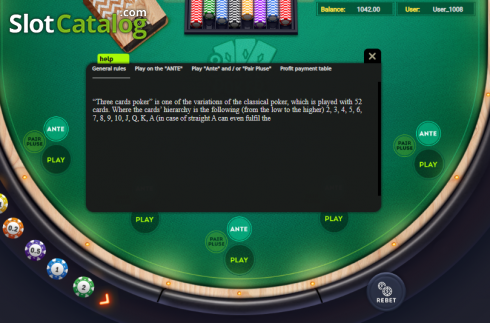 Οθόνη5. 3 Card Poker (Smartsoft Gaming) Κουλοχέρης