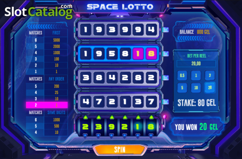 Οθόνη4. Space Lotto Κουλοχέρης 