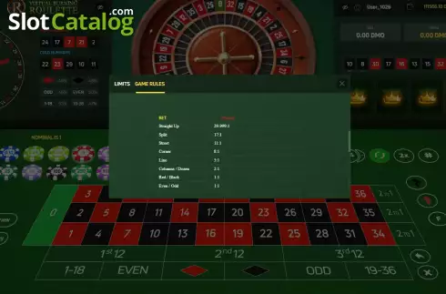 Οθόνη7. Virtual Burning Roulette Κουλοχέρης