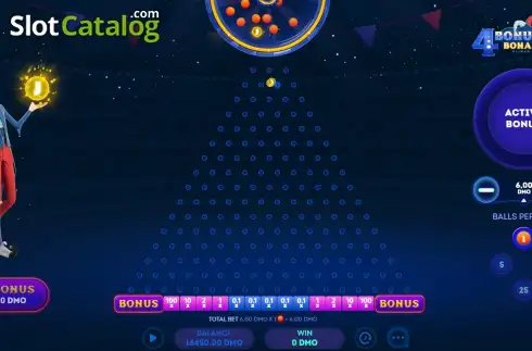 Οθόνη2. 4 Bonuses Bonanza - Plinko Spin Κουλοχέρης
