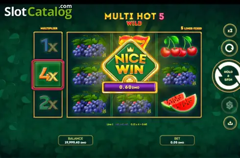 Οθόνη3. Multi Hot 5 Burn Wilds Κουλοχέρης