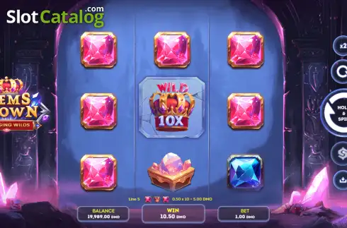 Οθόνη3. Gems Crown - Charging Wilds Κουλοχέρης