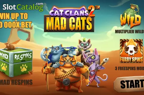 Οθόνη2. Cat Clans 2 - Mad Cats Κουλοχέρης