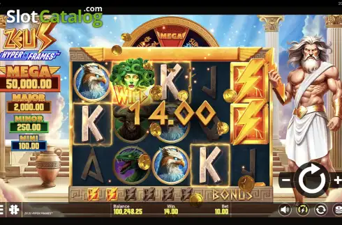 Οθόνη5. Zeus Hyper Frames Κουλοχέρης