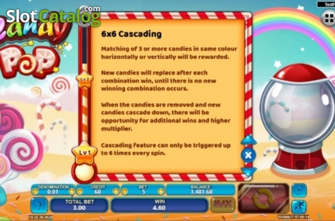 Οθόνη4. Candy Pop (Spadegaming) Κουλοχέρης 