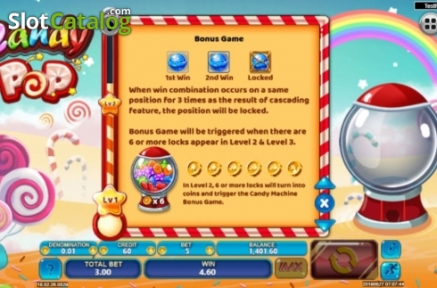 Οθόνη9. Candy Pop (Spadegaming) Κουλοχέρης 