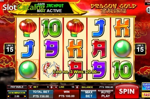 Οθόνη3. Dragon Gold Κουλοχέρης