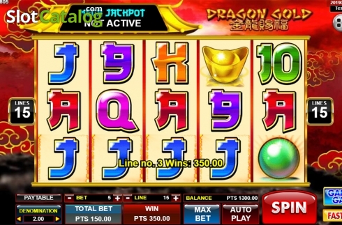 Οθόνη5. Dragon Gold Κουλοχέρης