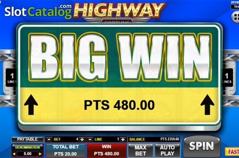 Οθόνη4. Highway Fortune Κουλοχέρης