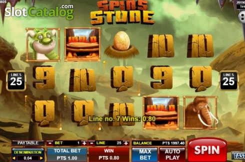 Οθόνη3. Spins Stone Κουλοχέρης
