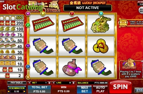 Οθόνη2. Lucky Strike (Spadegaming) Κουλοχέρης 
