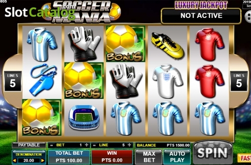Οθόνη4. Soccer Mania (Spadegaming) Κουλοχέρης
