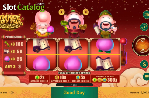 Οθόνη2. Three Lucky Stars Κουλοχέρης