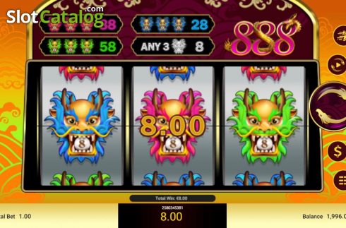 Οθόνη3. 888 Dragons (Spadegaming) Κουλοχέρης 