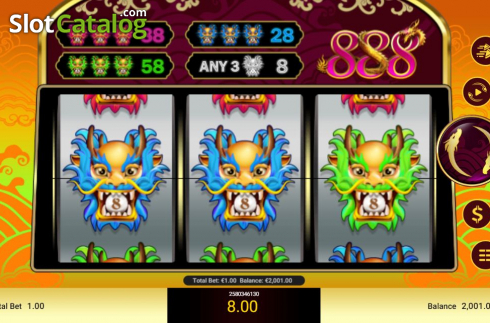 Οθόνη4. 888 Dragons (Spadegaming) Κουλοχέρης 