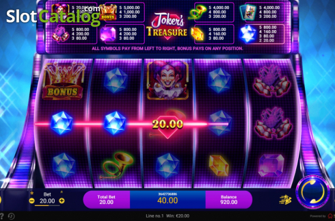 Οθόνη5. Joker's Treasure Κουλοχέρης