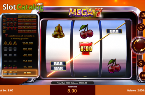 Οθόνη3. Mega 7 (Spadegaming) Κουλοχέρης