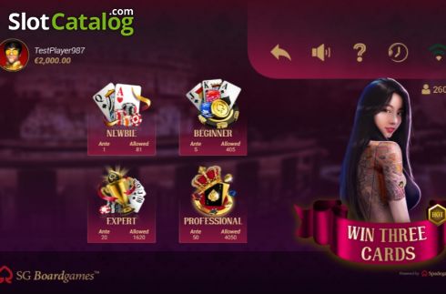 Οθόνη2. Win Three Cards Κουλοχέρης