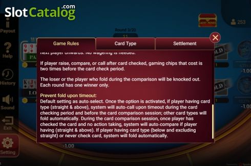 Οθόνη6. Win Three Cards Κουλοχέρης