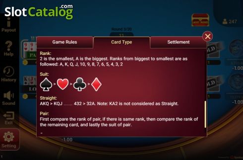 Οθόνη9. Win Three Cards Κουλοχέρης